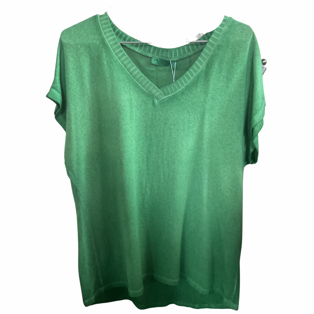 T-SHIRT EN V vert
