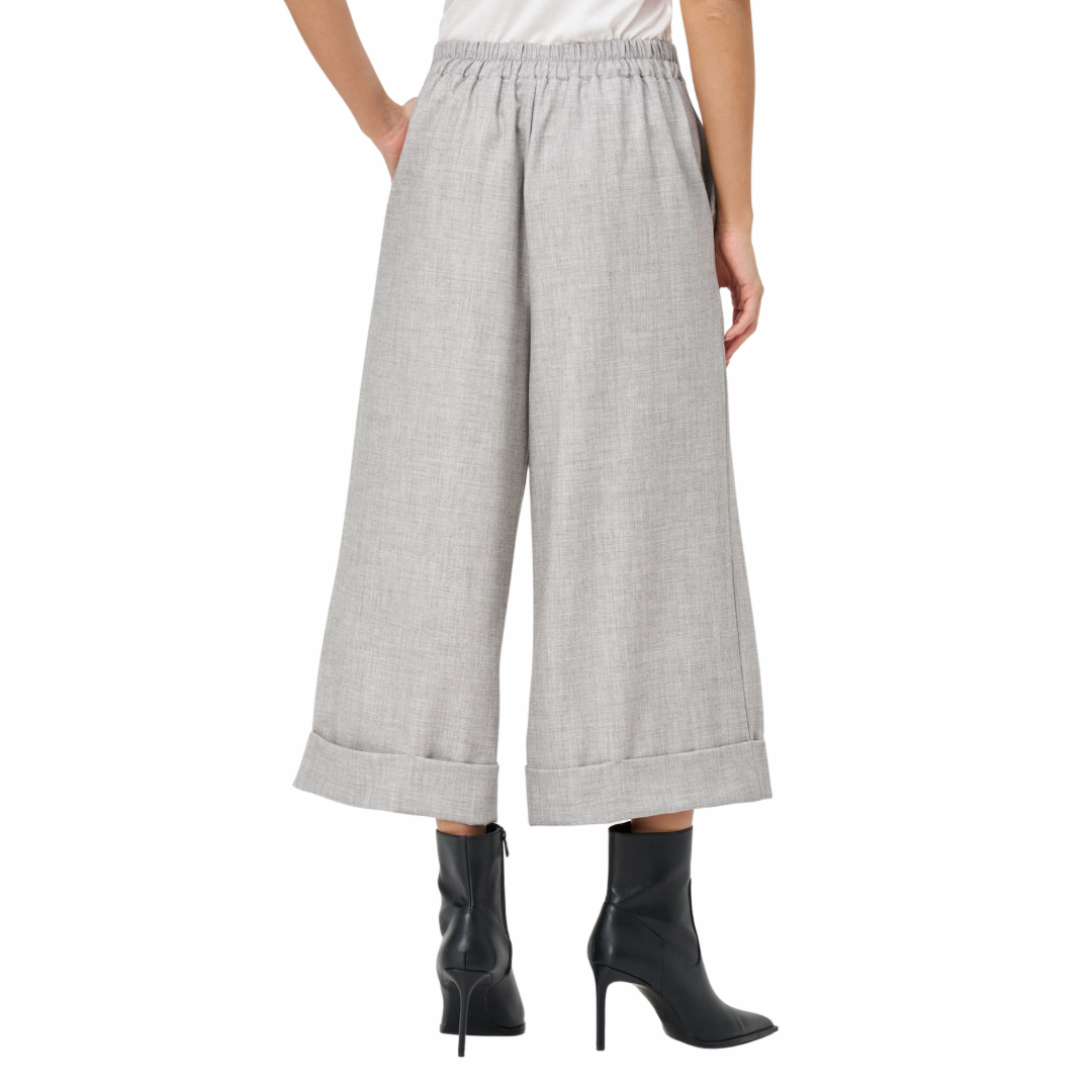 PANTALON À REVERS LARGE