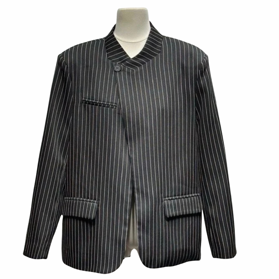 BLAZER ASYMÉTRIQUE RAYÉ
