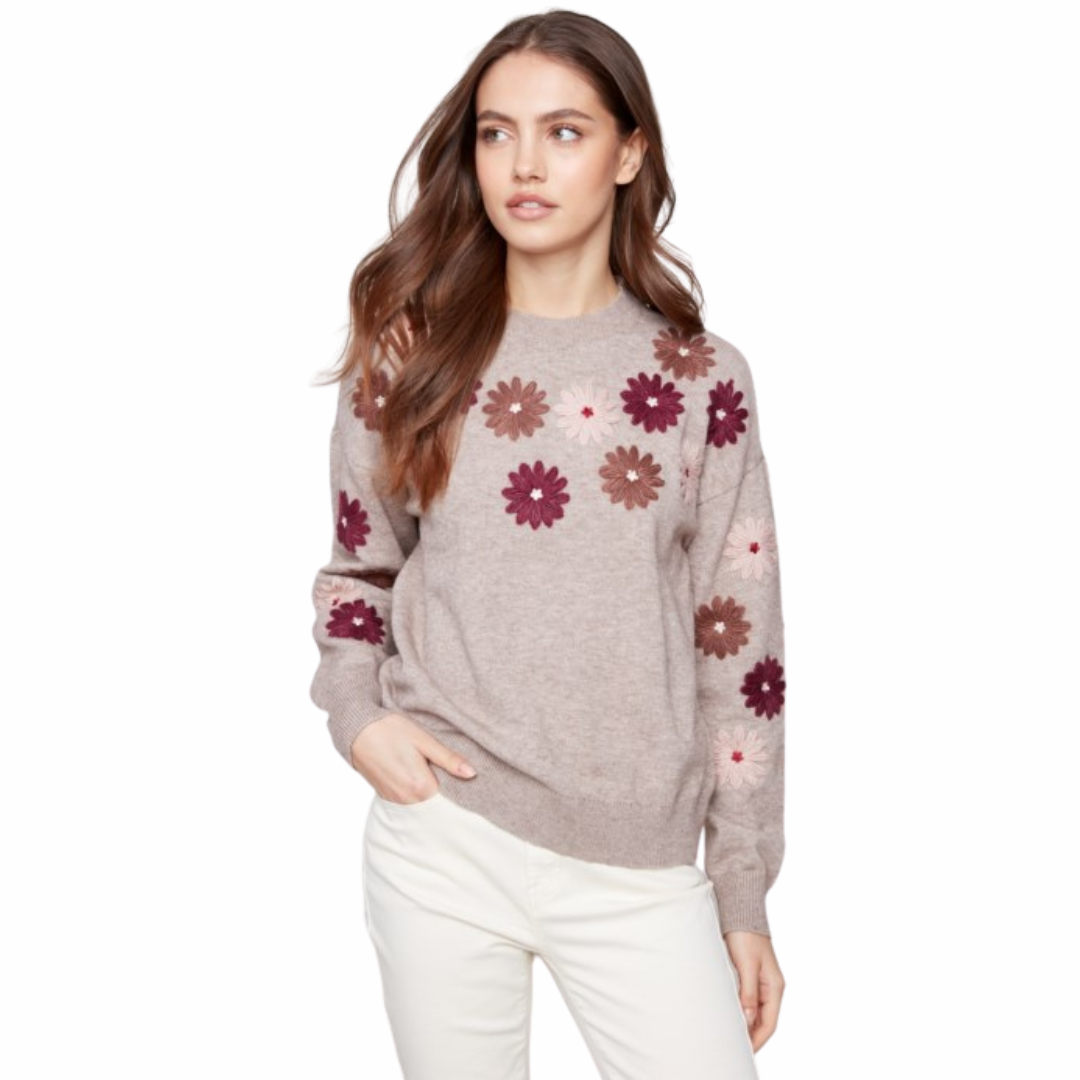 CHANDAIL BRODERIE FLORALE-CHARLIE B