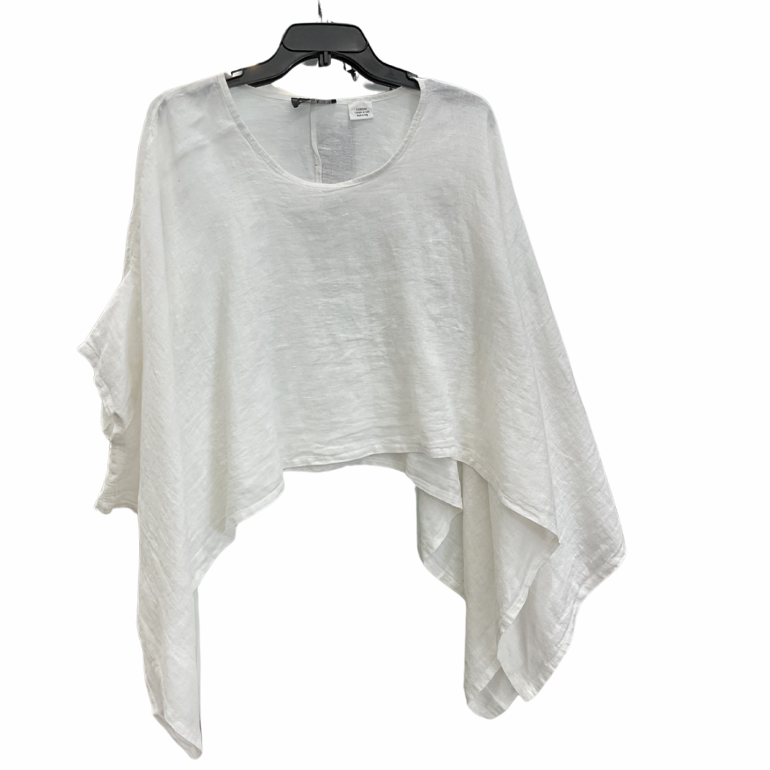TOP PONCHO BLANC