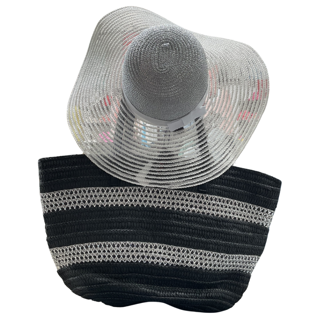 CHAPEAU EN PAILLE ARGENT
